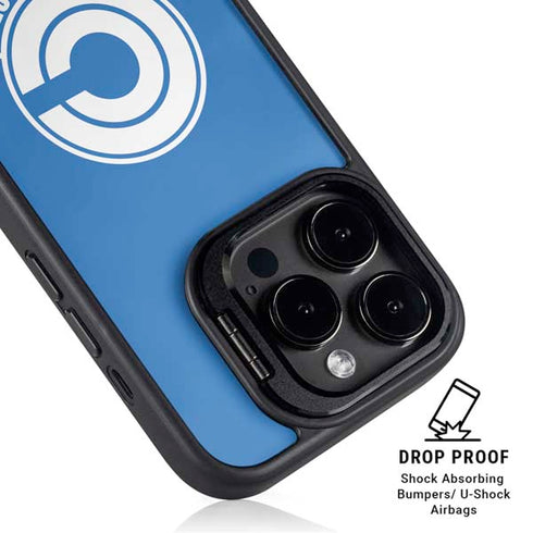 Dragon Ball Z Capsule Corp iPhone 15 Pro Kickstand Case